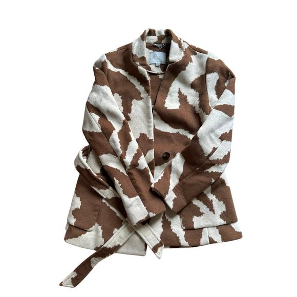 SOIA & KYO Women's Azora Animal Print Jacket Size M - Picture 3 of 16